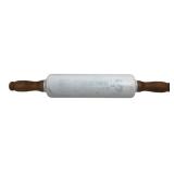Columbus Flour Advertising Milk Glass Rolling Pin
