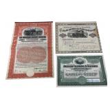 Mixed Lot of Three Vintage Financial Documents