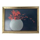 Floral Poinsettia Framed Artwork