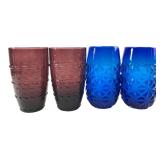 Set of Four Pressed Glass Tumblers