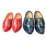 Two Pairs of Dutch Wooden Clogs
