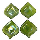 Princess House Alive Green Glass Leaf Dishes