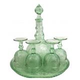 VTG Indiana Glass Sandwich Pattern Decanter Set