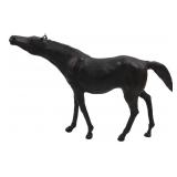 Leather-Covered Horse Figurine