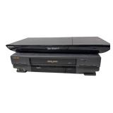 Sony BDP-S590 Blu-ray Player and Toshiba M-468 VCR