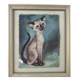 Gigi Siamese Cat Framed Artwork