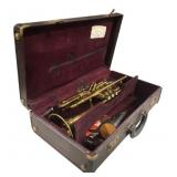 C.G. Conn Brass Trumpet with Case and Accessories