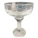Glass Hammered Margarita Cocktail Glass 6 1/2' H