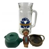 Mixed Lot of Collectibles: Michigan Mug, Brass inc