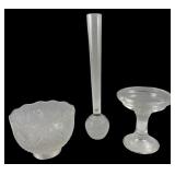 Set of Three Decorative Glassware Pieces