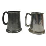 Pair of English Pewter Tankards