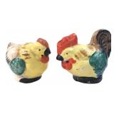 VTG Ceramic Rooster Salt and Pepper Shakers