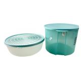 Tupperware FridgeSmart Container and Strainer Set