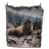 Millette Bison Woven Throw Blanket