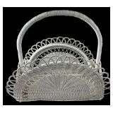 White Wicker Magazine Rack