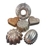 VTG Set of Five Aluminum Jell-O Molds