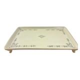 T&V Limoges Porcelain Dresser Tray with Gold Feet