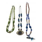 Assorted Costume Jewelry Necklaces - Set of Three