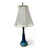 Art Nouveau Style Iridescent Art Glass Table Lamp