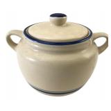 VTG Stoneware Bean Pot with Lid