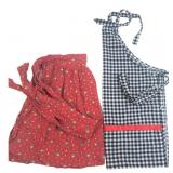 VTG Mother & Child Apron Set, Gingham and Floral