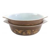 Pyrex Early American 1 1/2 Quart Bowls, Set of Two