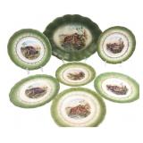La Francaise Porcelain Game Bird Platter & Plates