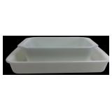 Pyrex Milk Glass Baking Dish Set