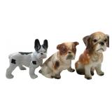VTG Porcelain Dog Figurines, Set of Three