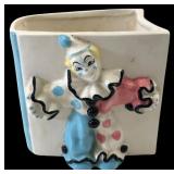 VTG Relpo Ceramic Baby Book Clown Planter