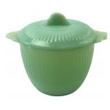 VTG Fire-King Jane Ray Jadeite Sugar Bowl with Lid