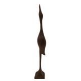 Stylized Wood Bird Sculpture, 13.5' H