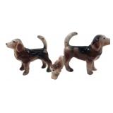 VTG Set of Three Porcelain Beagle Figurines