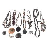 Mixed Lot of Costume Jewelry Necklaces and Brooche
