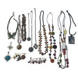 Mixed Lot of Costume Jewelry Necklaces and Pendant