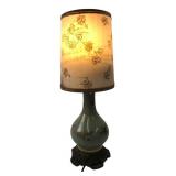 Hand-Painted Floral Ceramic Table Lamp, 18' H