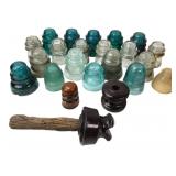 Collection of Vintage Glass and Ceramic Insulators