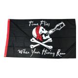 Pirate Themed Time Flies When Your Having Rum Flag