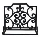 Black Metal Scrollwork Cookbook Stand