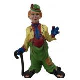 Ceramic Clown Figurine with Cane