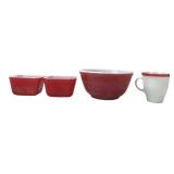 Pyrex Red Kitchenware Set