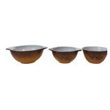Pyrex Autumn Harvest Mixing Bowls, Set of Three