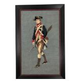Revolutionary War Soldier Needlepoint Artwork