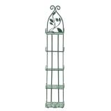 Green Metal Wall Shelf with Lemon Motif