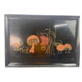 MCM Couroc Mushroom Inlaid Phenolic Tray