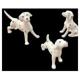 VTG Set of Three Ceramic Dalmatian Figurines