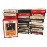 Collection of 28 Vintage 8-Track Tapes