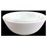 Pyrex Milk Glass Mixing Bowl Set