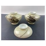VTG Japanese Kutani Porcelain Tea Bowl Set