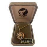 Alaska Fossil Ivory Walrus Pendant Necklace